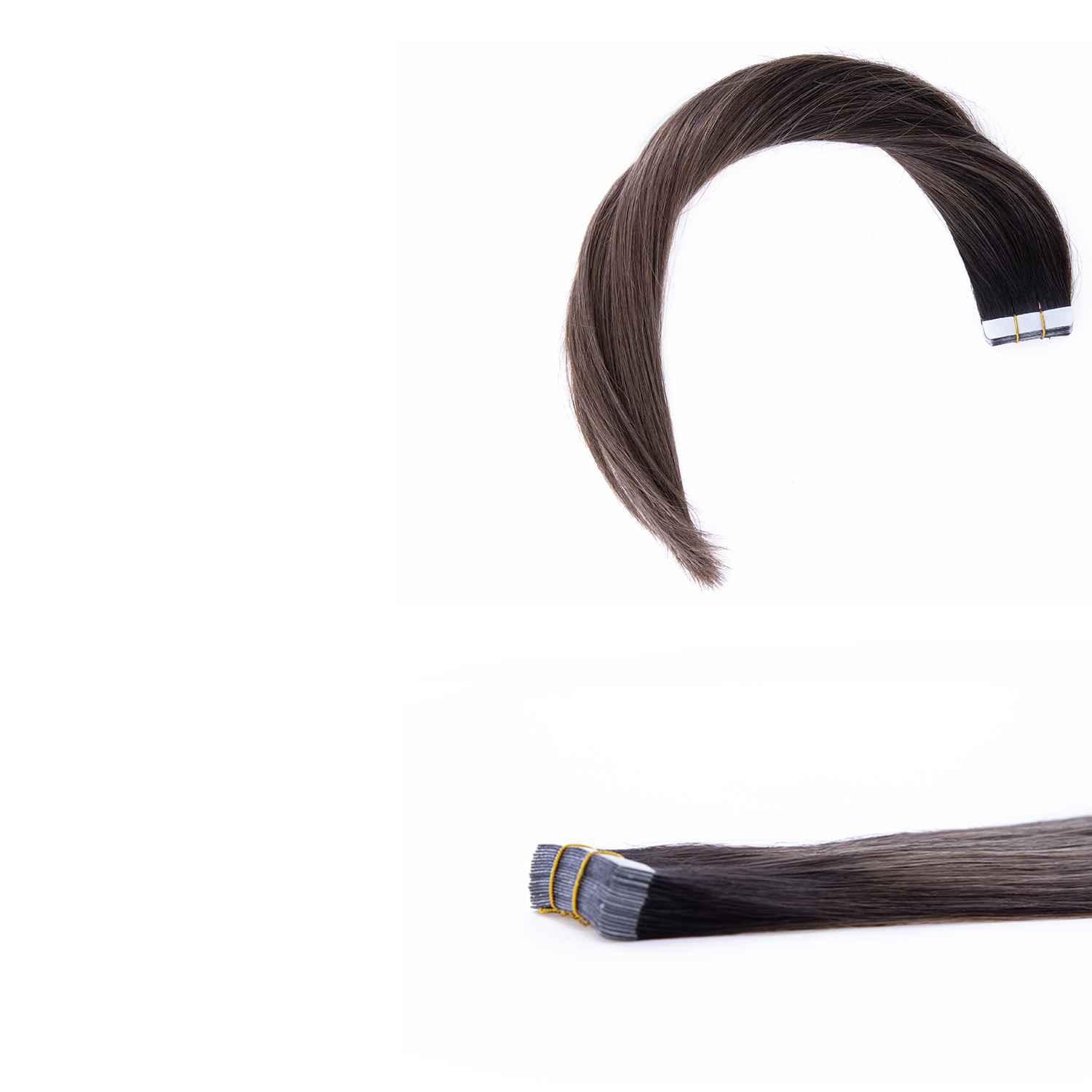 B#2-6 color tape in hair extensions 